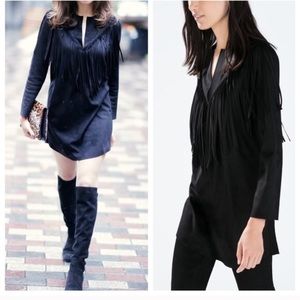 🖤 Zara Women Faux Suede Dress